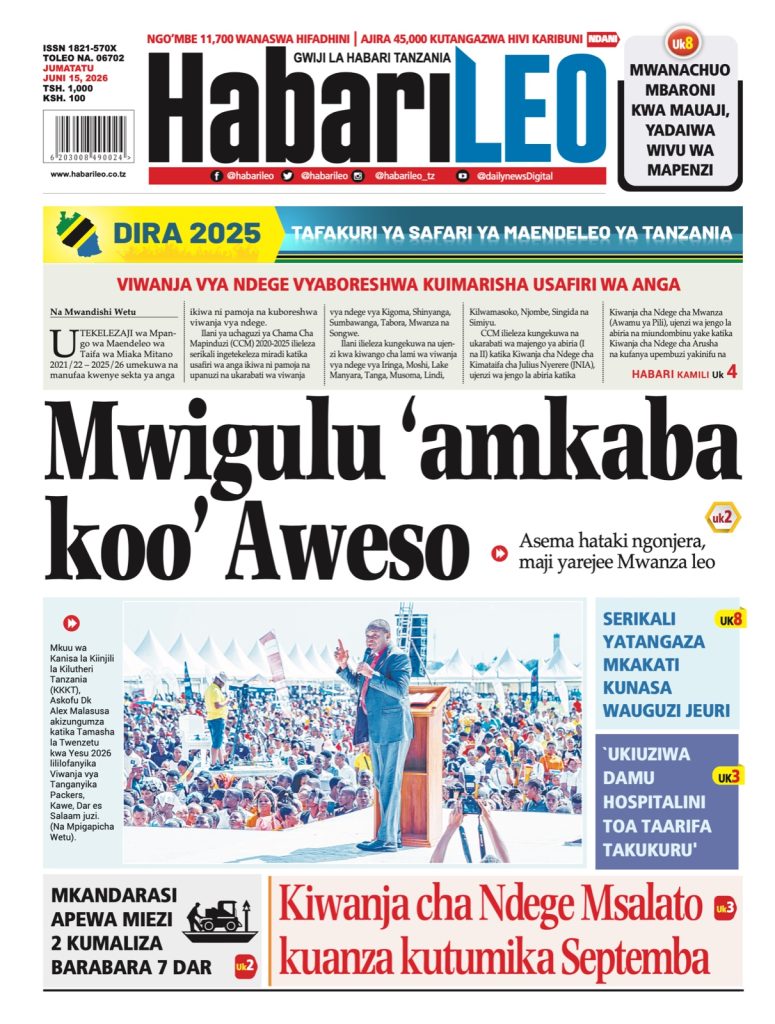 PITIA VICHWA VYA HABARI KATIKA MAGAZETI YA LEO JUNI 15, 2026